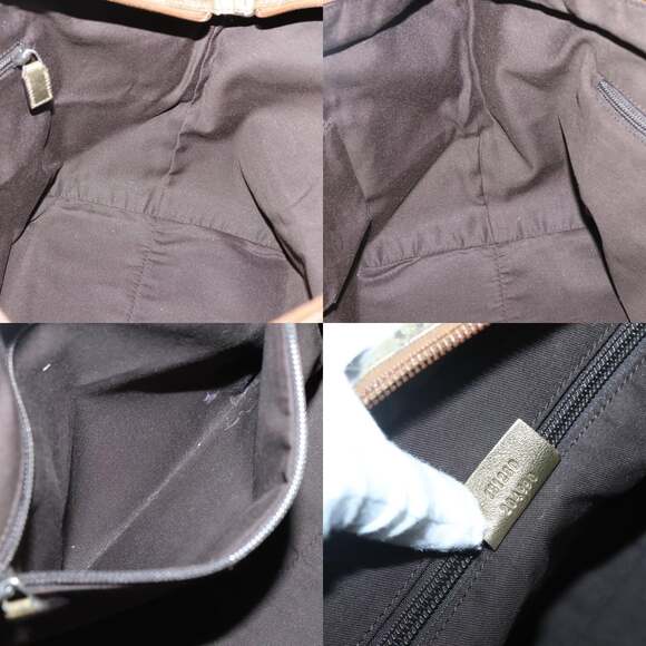 GUCCI GG Canvas GG Crystal Tote Bag Coated Canvas Gold - Picture 12 of 12